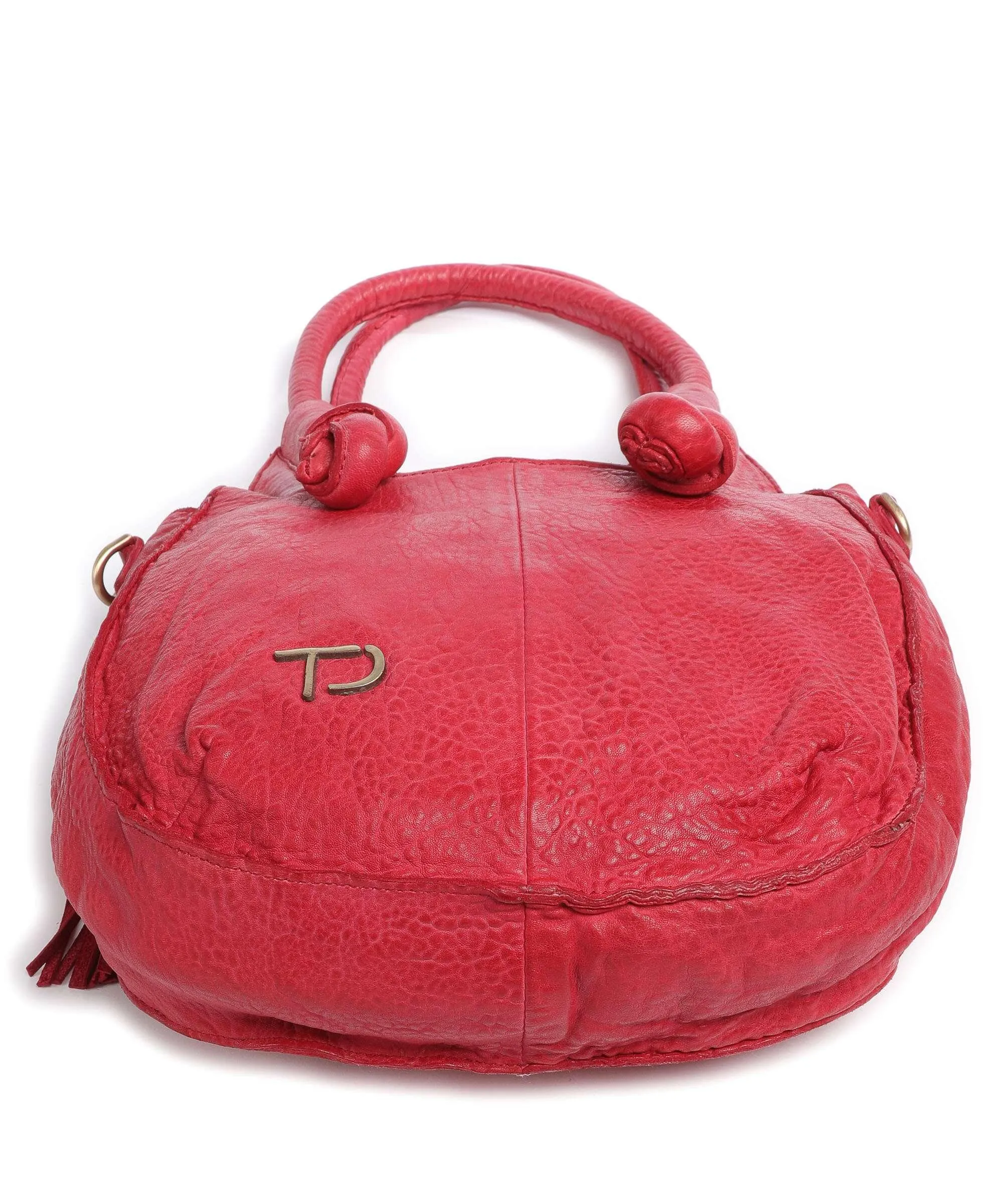  Taschendieb Wien Taborstraße 4 Borsa hobo pelle di vacchetta grana rosso  