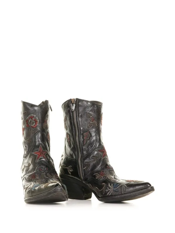 Texan model ankle boot with embroidery
