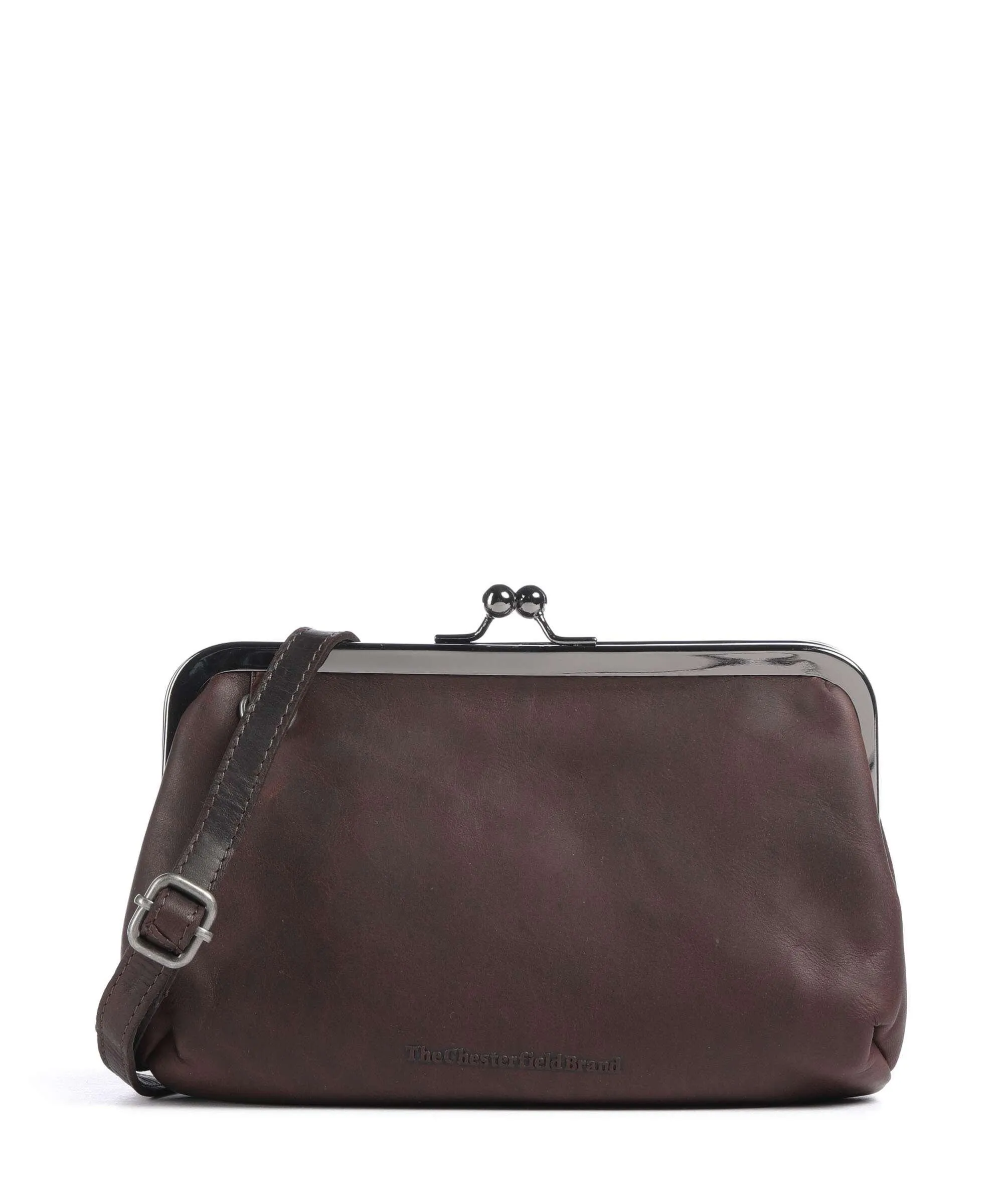 The Chesterfield Brand Cow Wax Pull Up Andrade Borsa a spalla pelle di vacchetta pull-up marrone scuro  