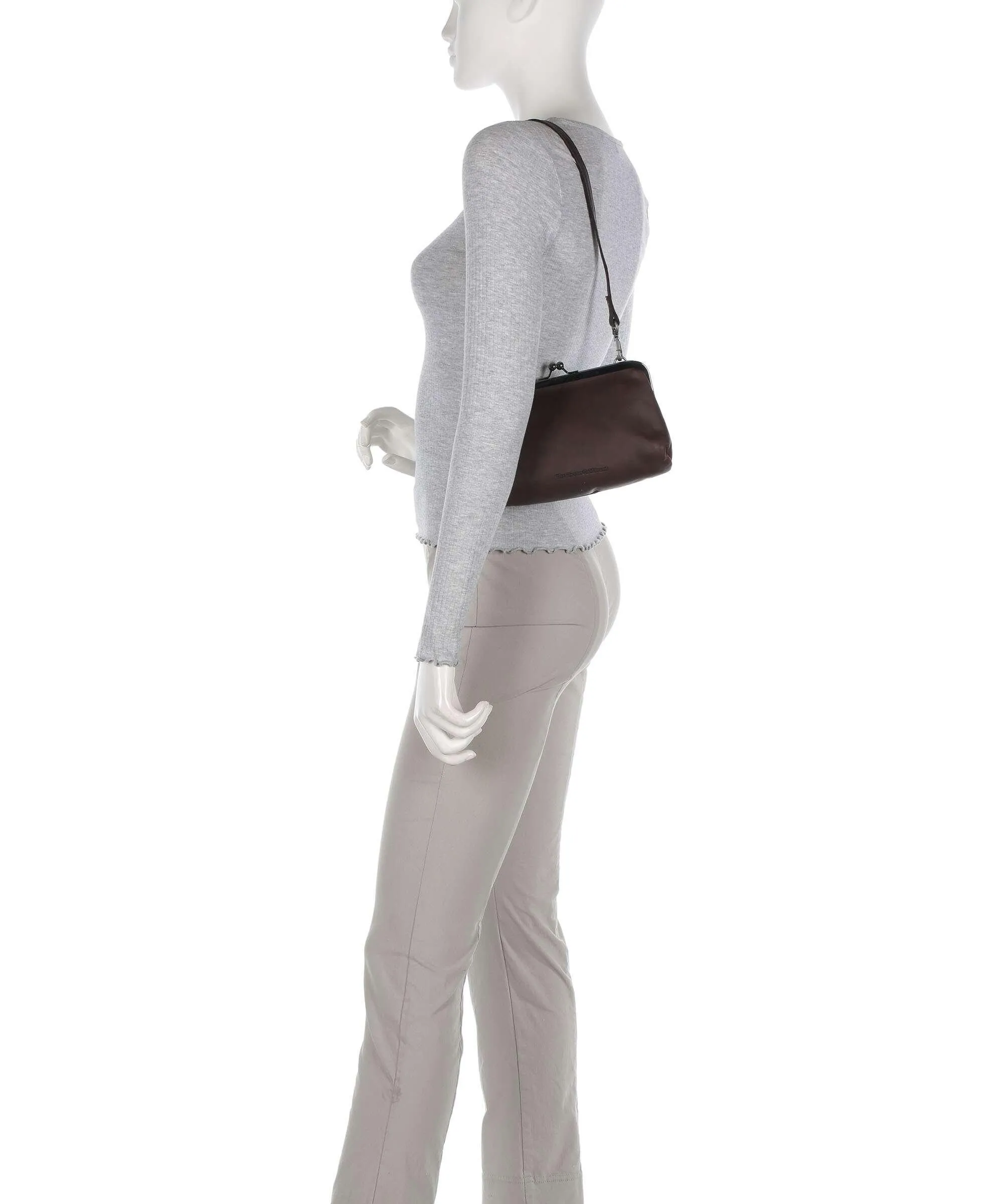  The Chesterfield Brand Cow Wax Pull Up Andrade Borsa a spalla pelle di vacchetta pull-up marrone scuro  