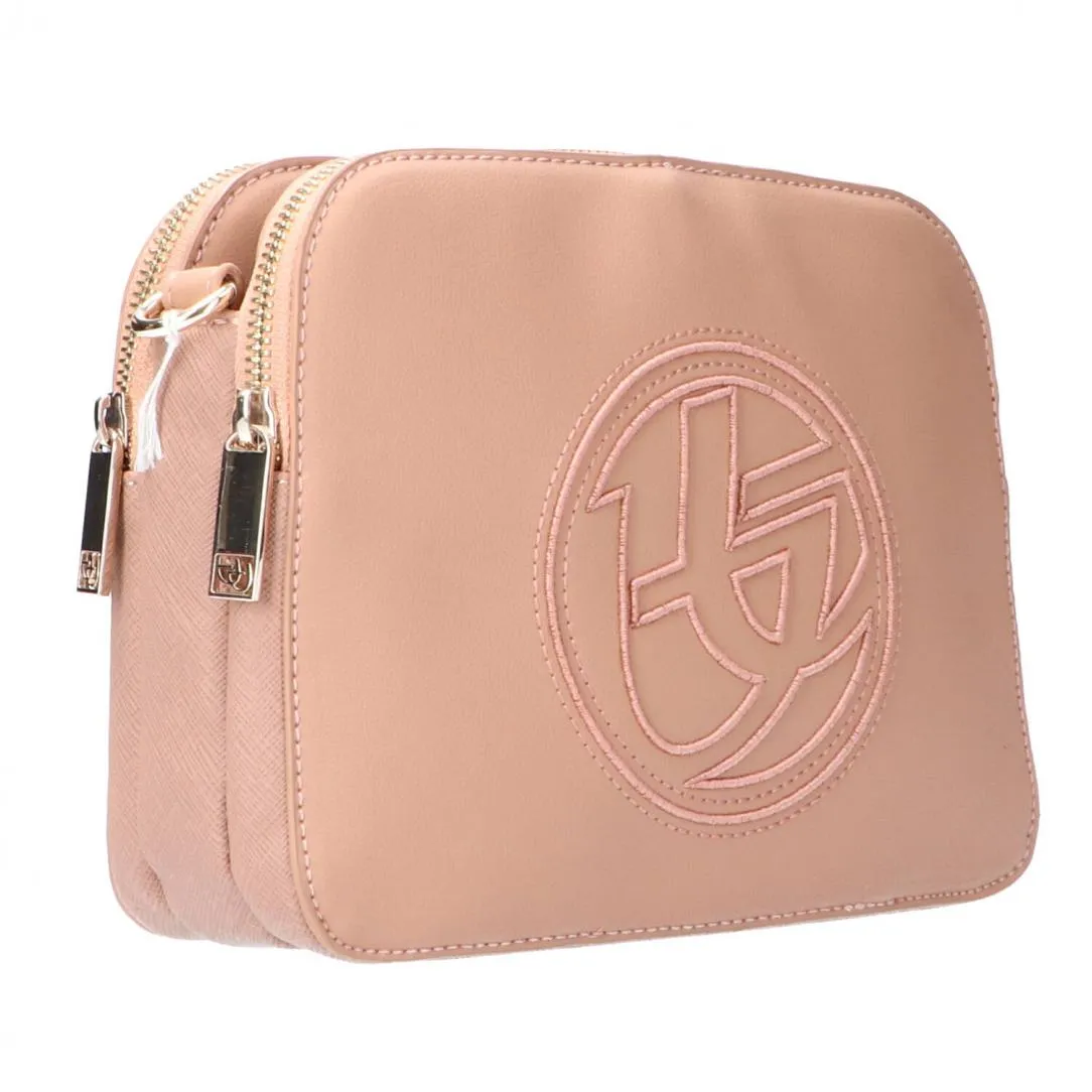tracolla Heron leather Rosa