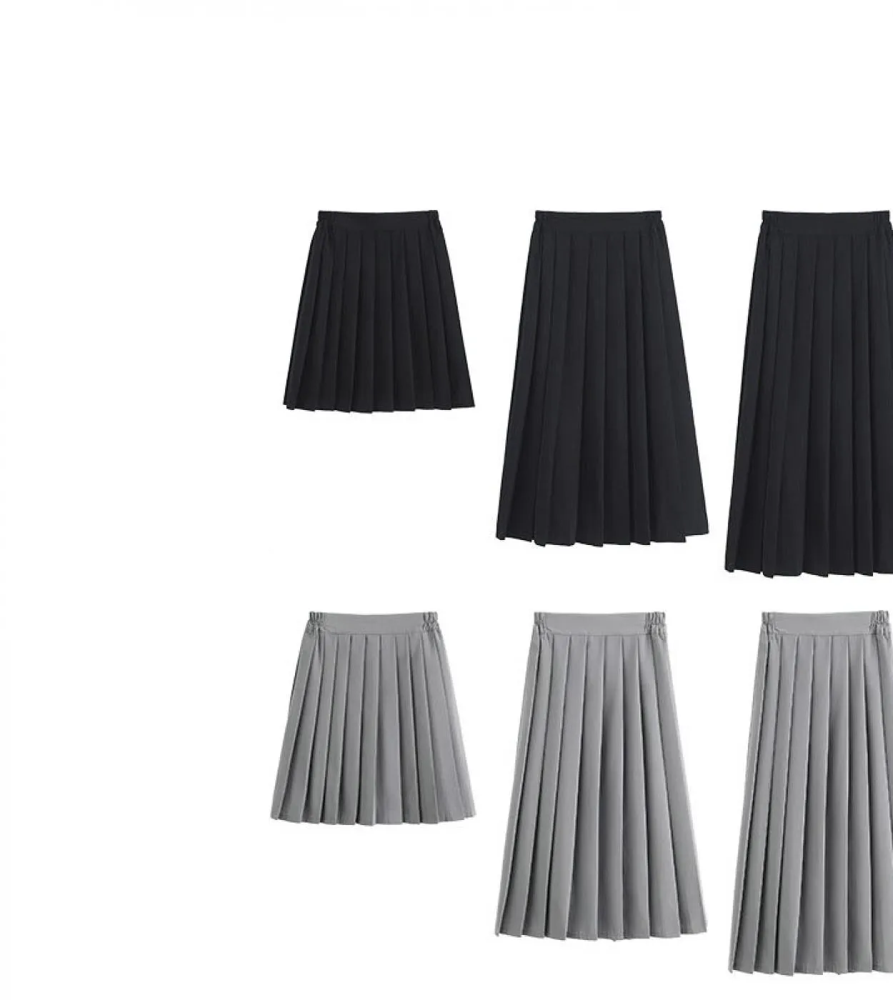 Uniformi scolastiche per ragazze Tuta plissettata tinta unita Pantaloni neri stile accademia per ragazze studentesse delle scuol