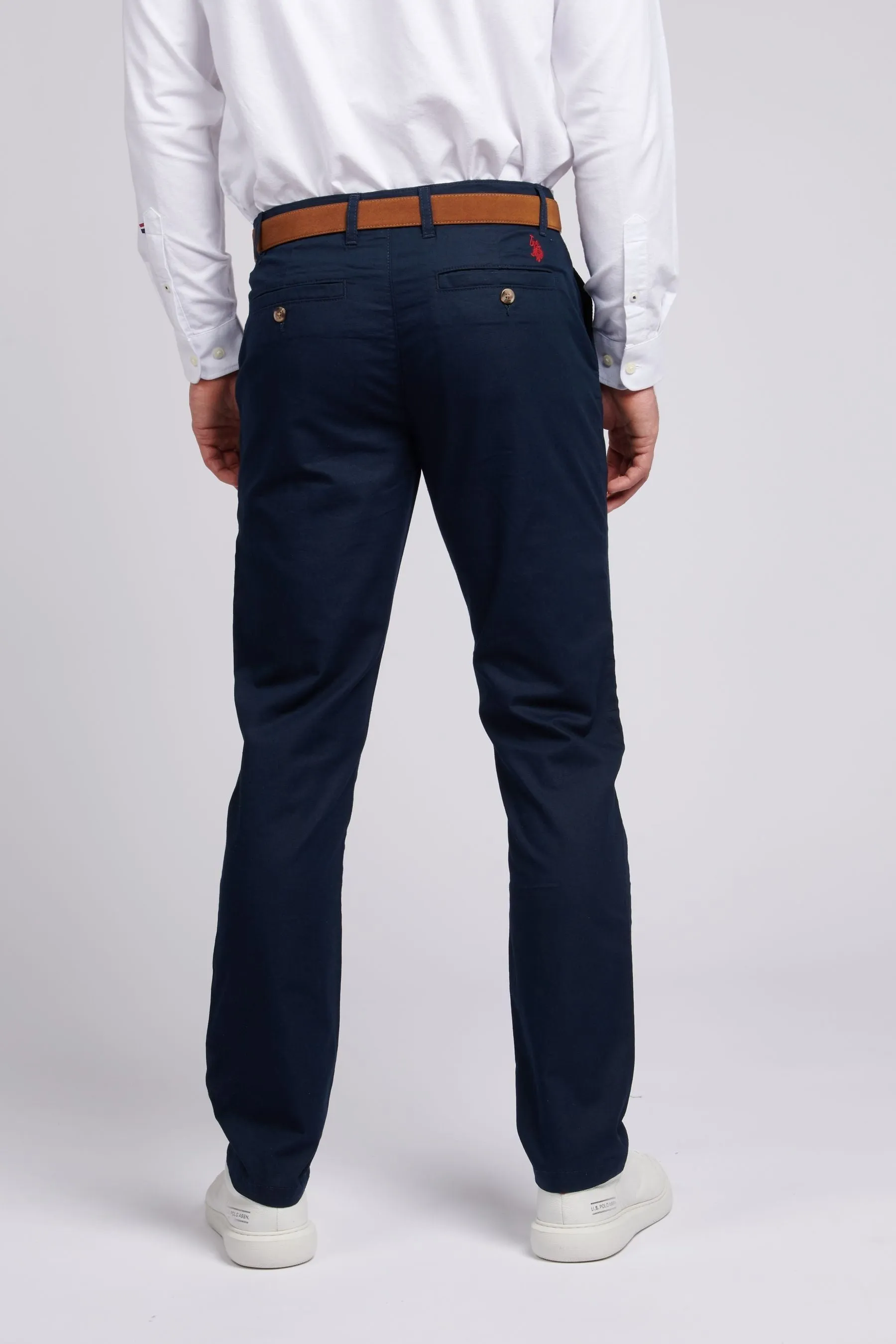 U.S. Polo Assn. Uomo - Blend Pantaloni chino in lino