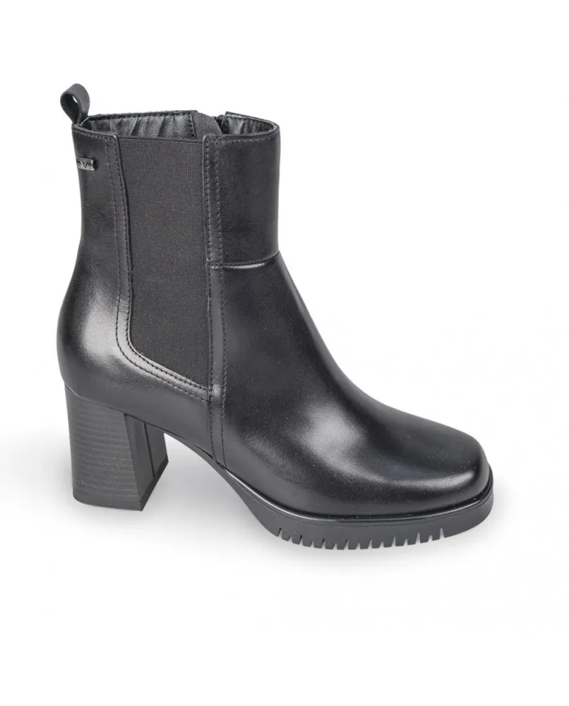 VALLEVERDE V46202 tronchetto scarpe stivaletto tacco pelle donna nero