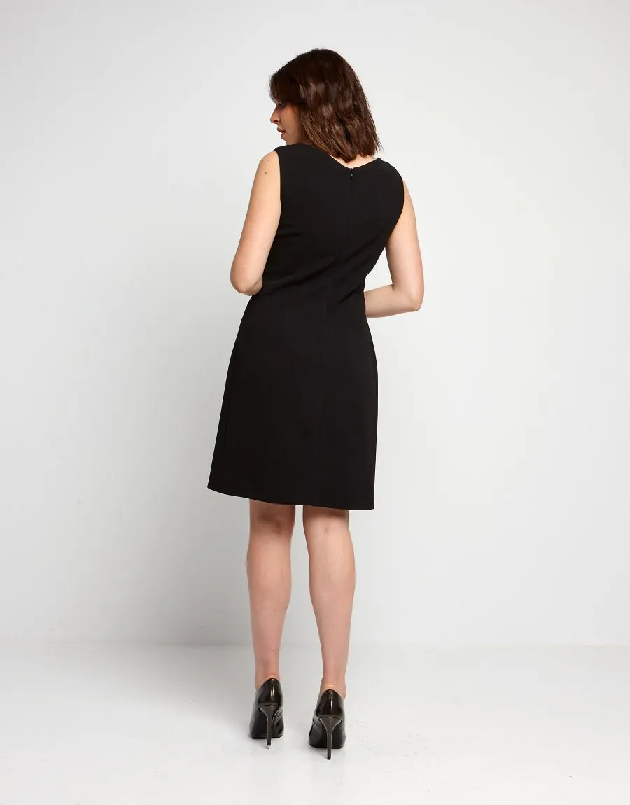 Vestito con dettaglio in raso