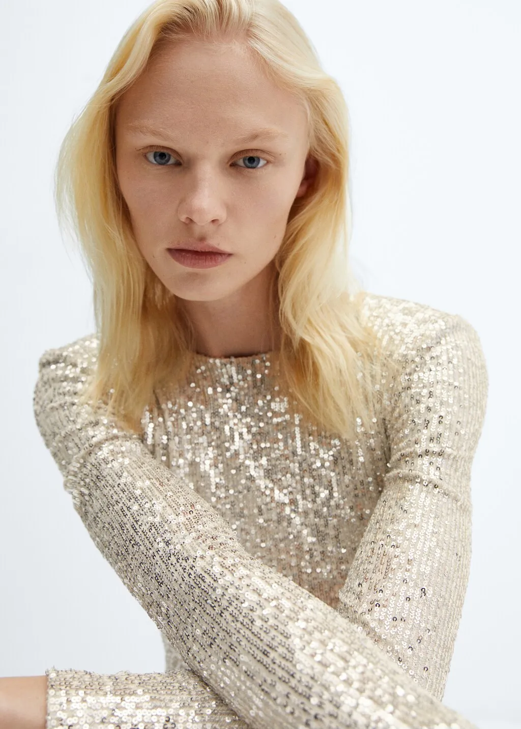 Vestito corto avvitato paillettes
