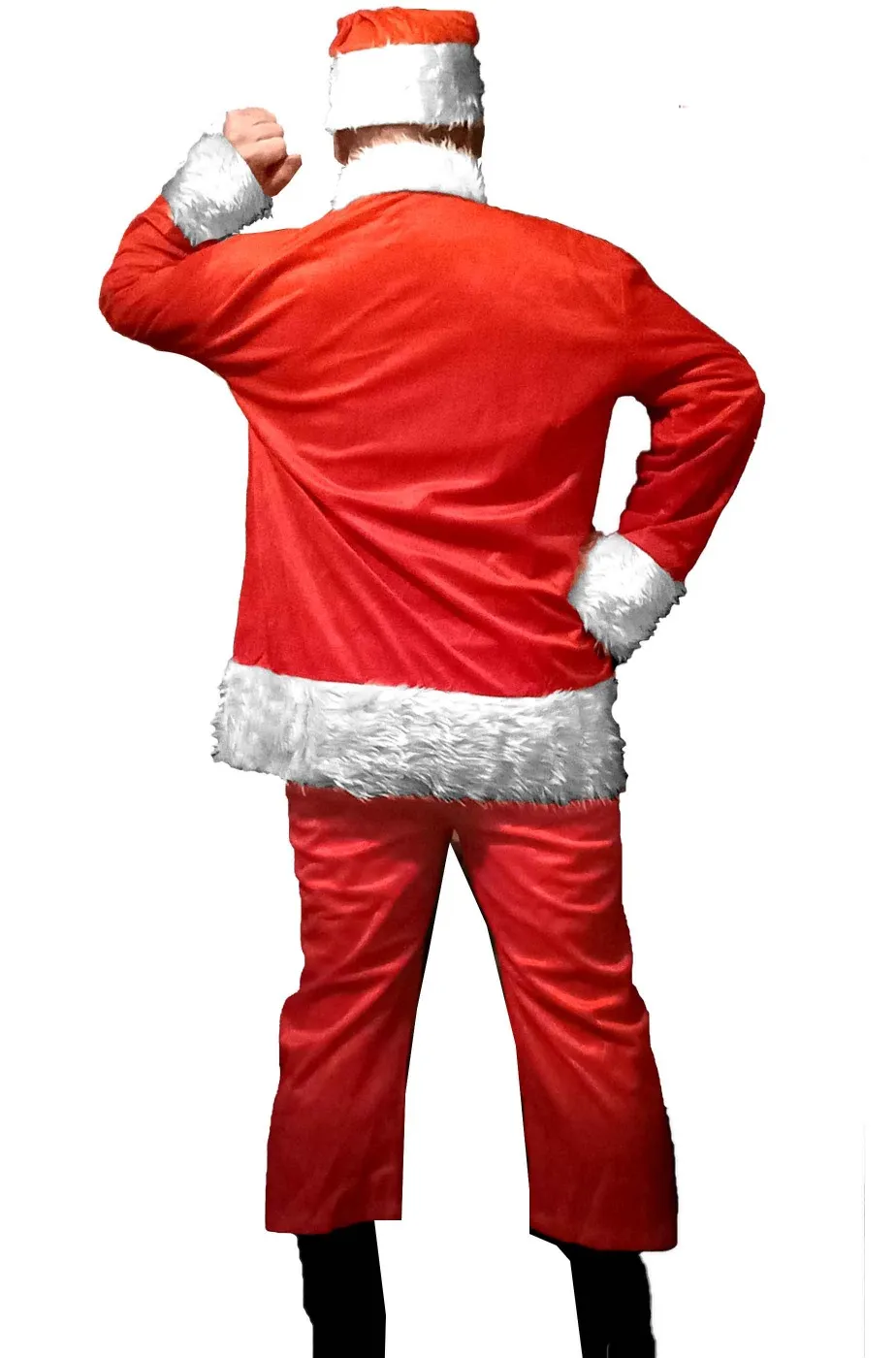 Vestito da Babbo Natale lucido effetto seta