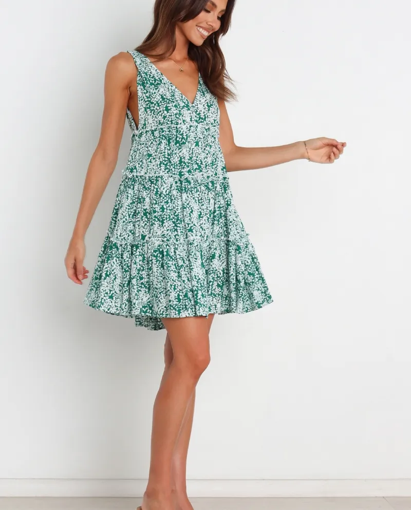 Vestito da festa casual con gonna corta estiva con bretelle in cotone