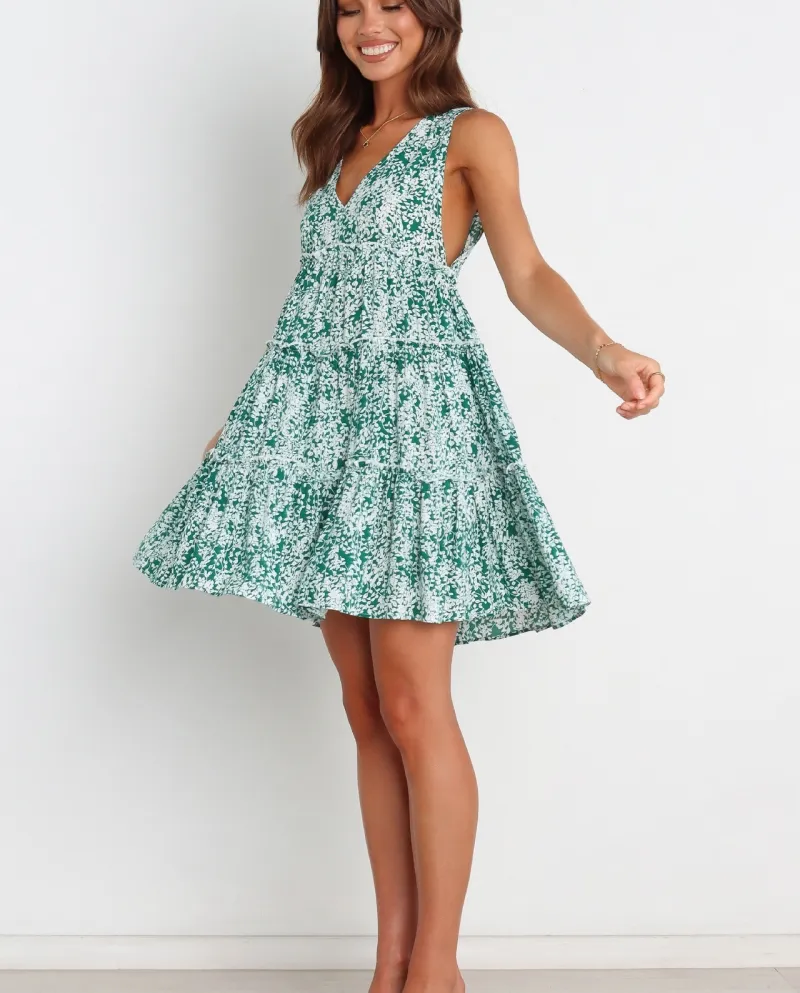 Vestito da festa casual con gonna corta estiva con bretelle in cotone