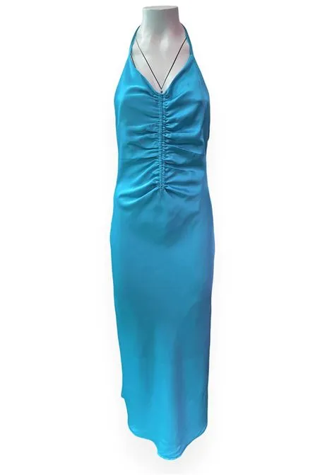 Vestito donna raso 20353 turchese