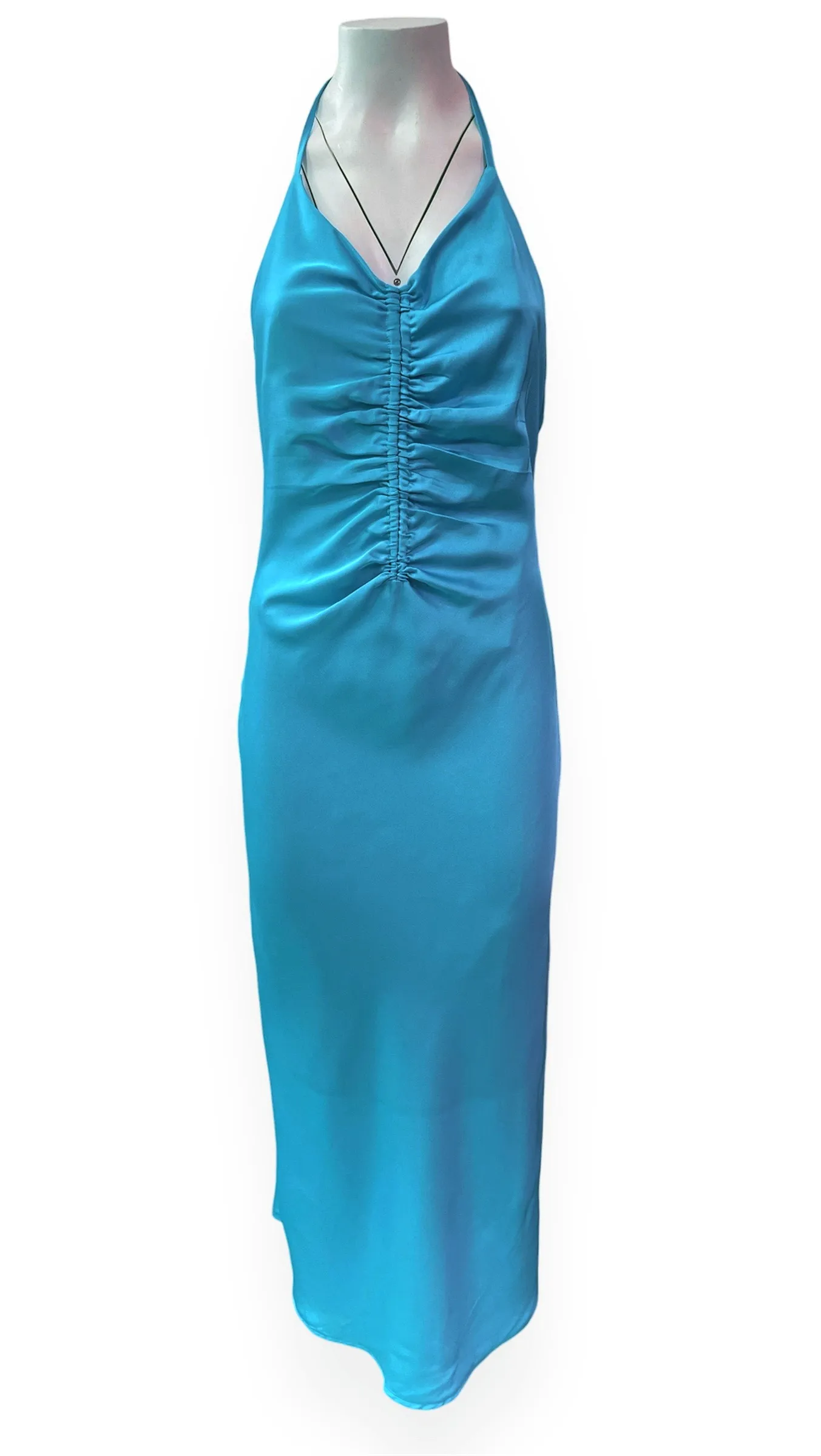 Vestito donna raso 20353 turchese