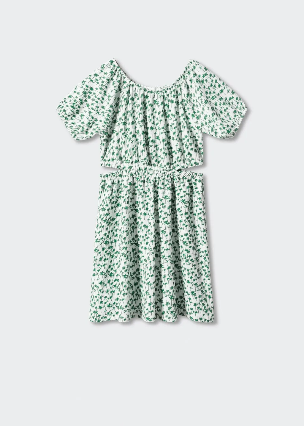 Vestito stampato spacco 