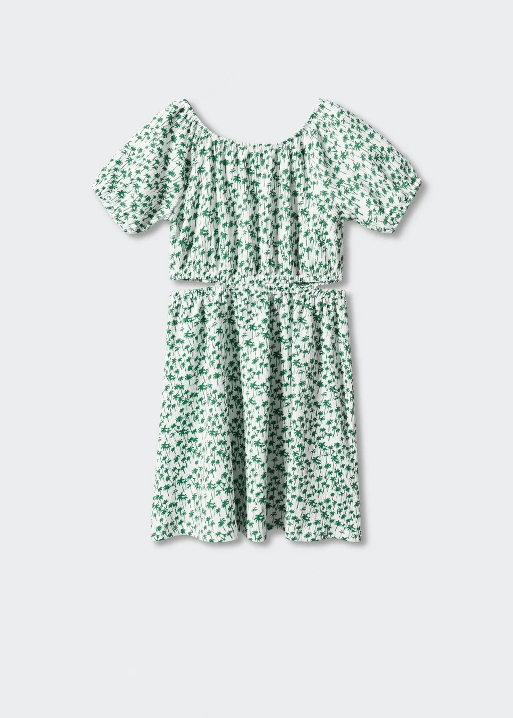 Vestito stampato spacco 