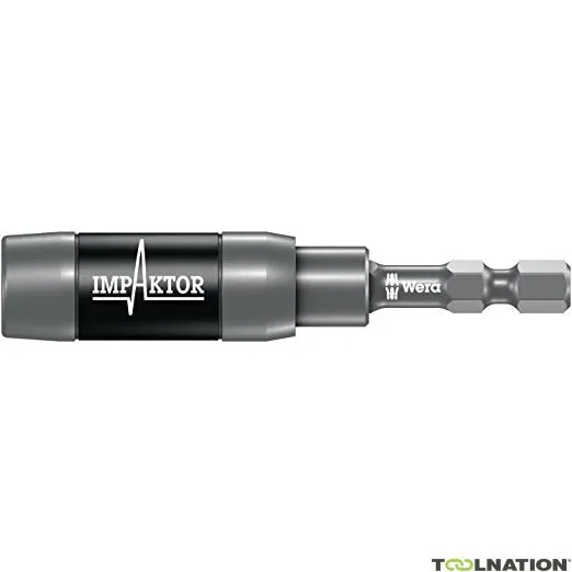 Wera 05073990001 897/4 Impaktor R Supporto Impaktor con anello di bloccaggio e magnete ad anello 1/4 "x75mm