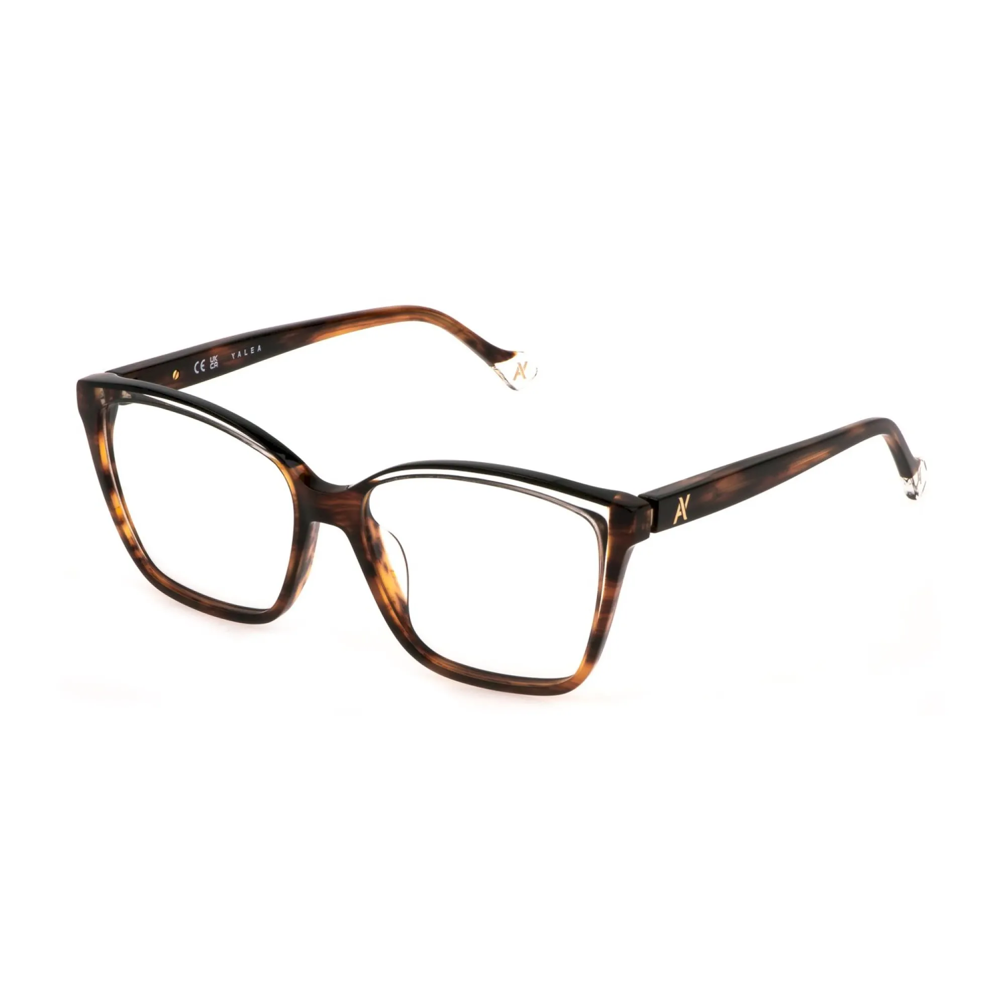   Yalea VYA109 - 0G62 Corno Marrone Lucido | Occhiale Da Vista Donna 