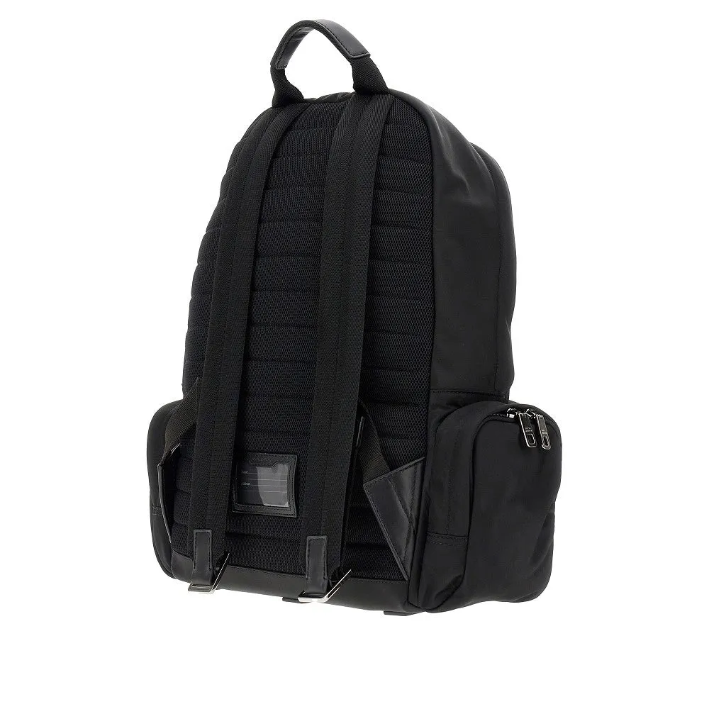 Zaino in nylon con logo gommato