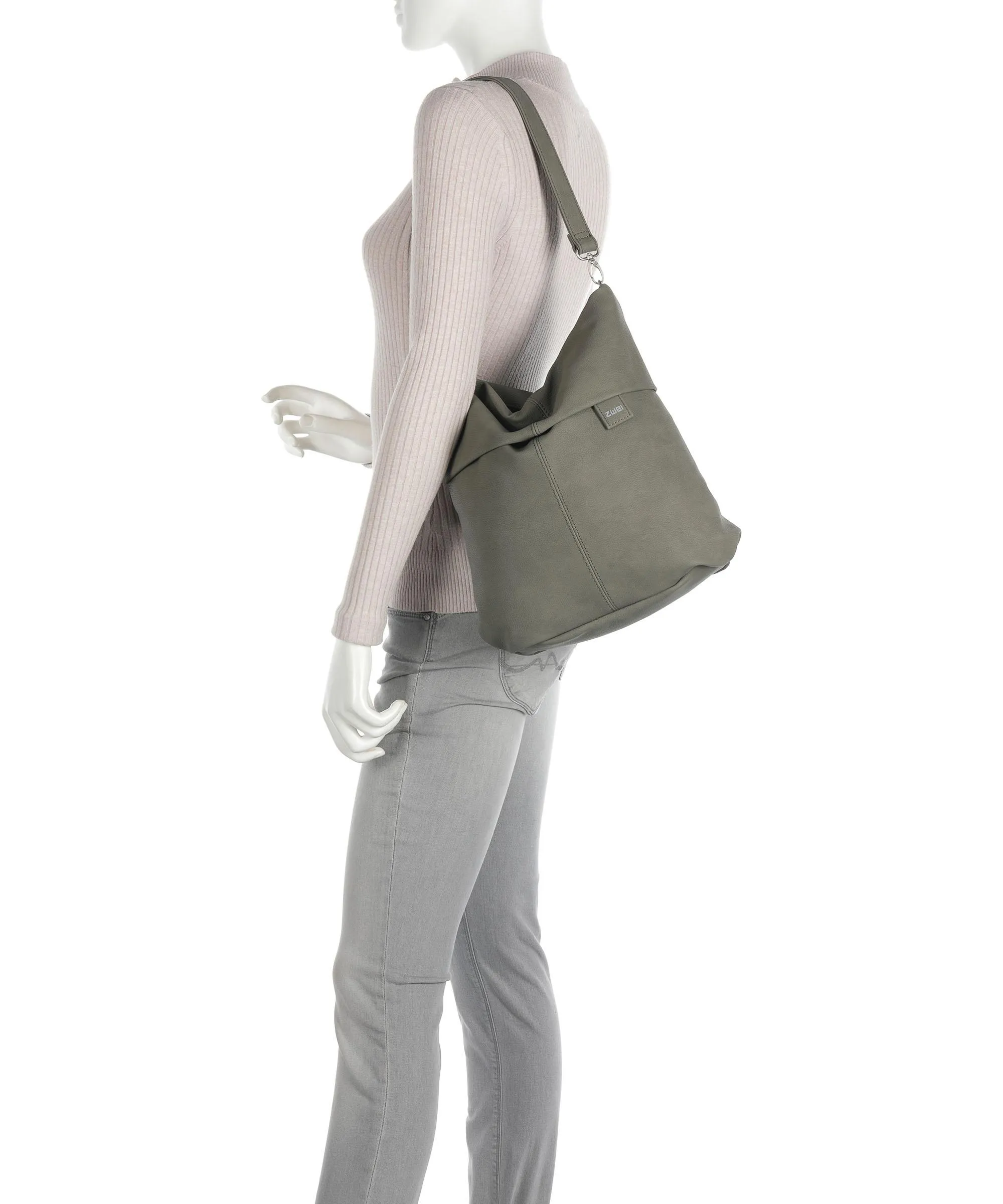  Zwei Mademoiselle.M M12 Borsa hobo pelle sintetica taupe  