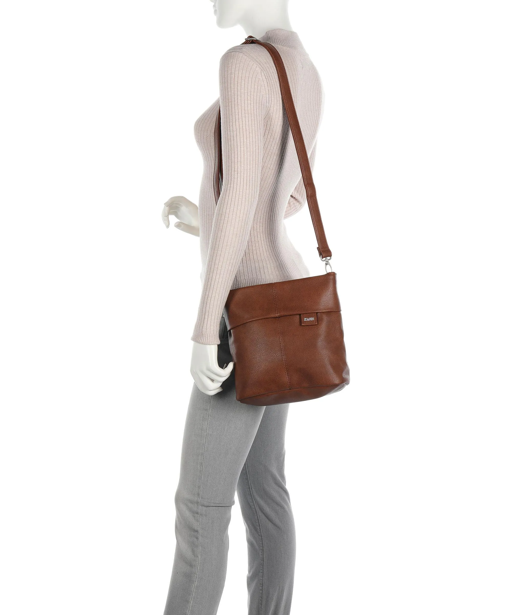  Zwei Mademoiselle.M M8 Borsa a spalla pelle sintetica cognac  
